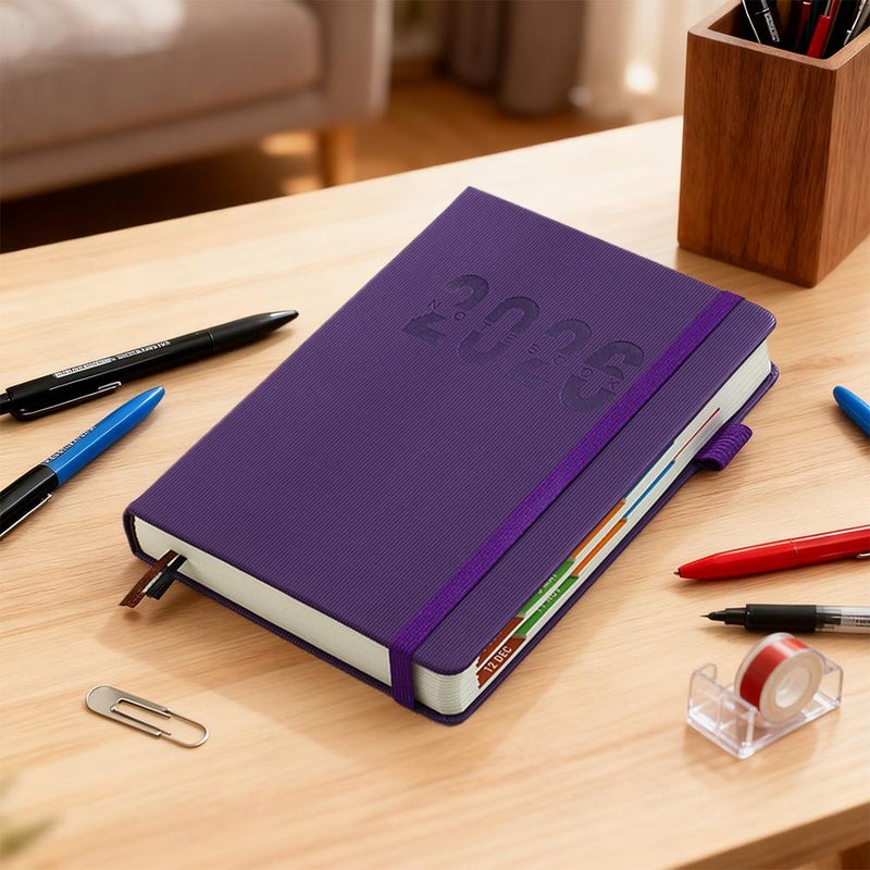 2026 Planner -  January - December 2026, Weekly & Monthly Spreads, 2026-Calendar Planner, A5 Hardcover Academic Calendar with Date for School & Office Schedule (Blue) - Image 5